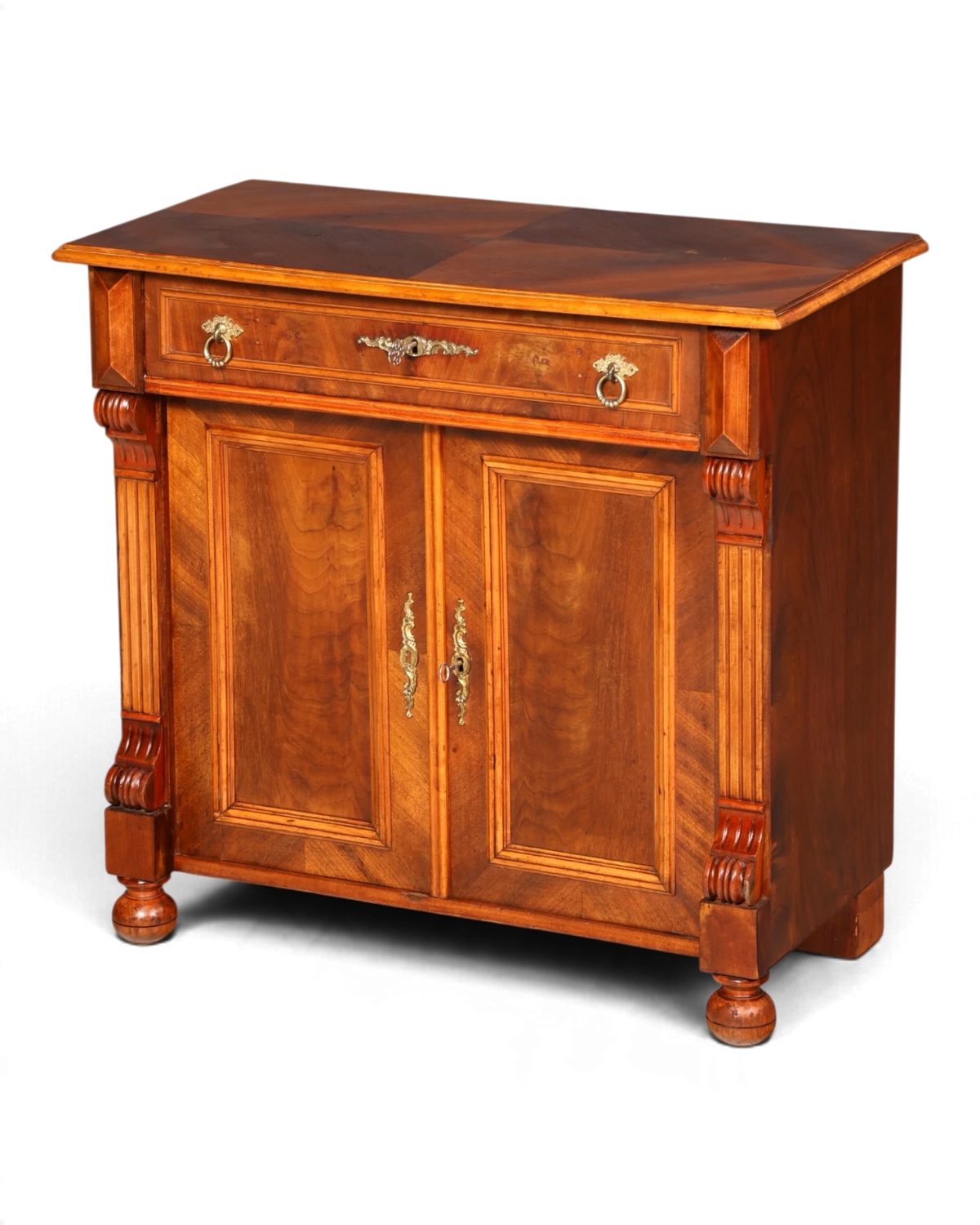 Stilvoller Gründerzeit Schrank Nussbaum Kommode um 1890 Antik Halbschrank