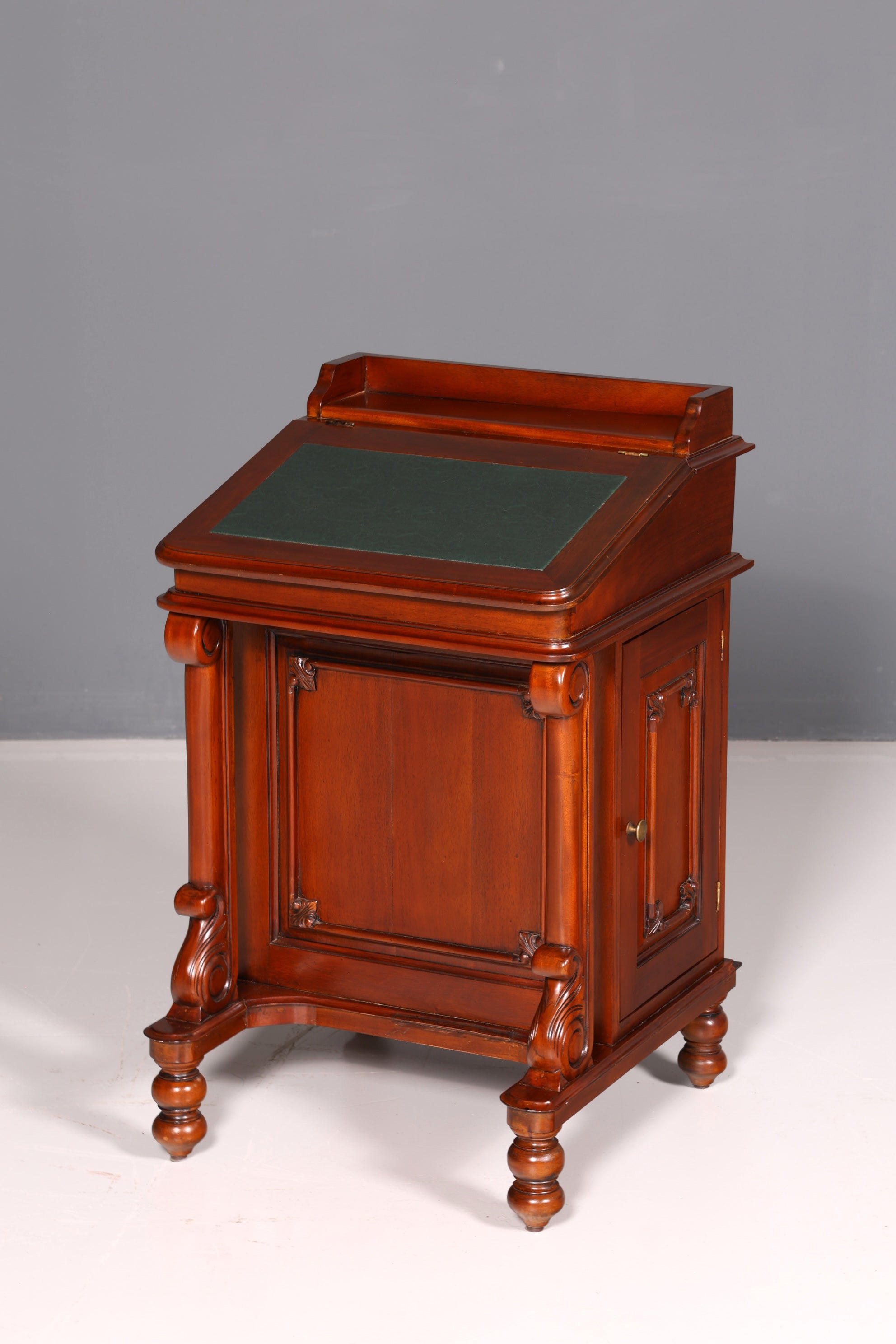 Wunderschöner Englischer Davenport Schreibtisch Desk Sekretär Lederauflage Kommode Antik Vintage