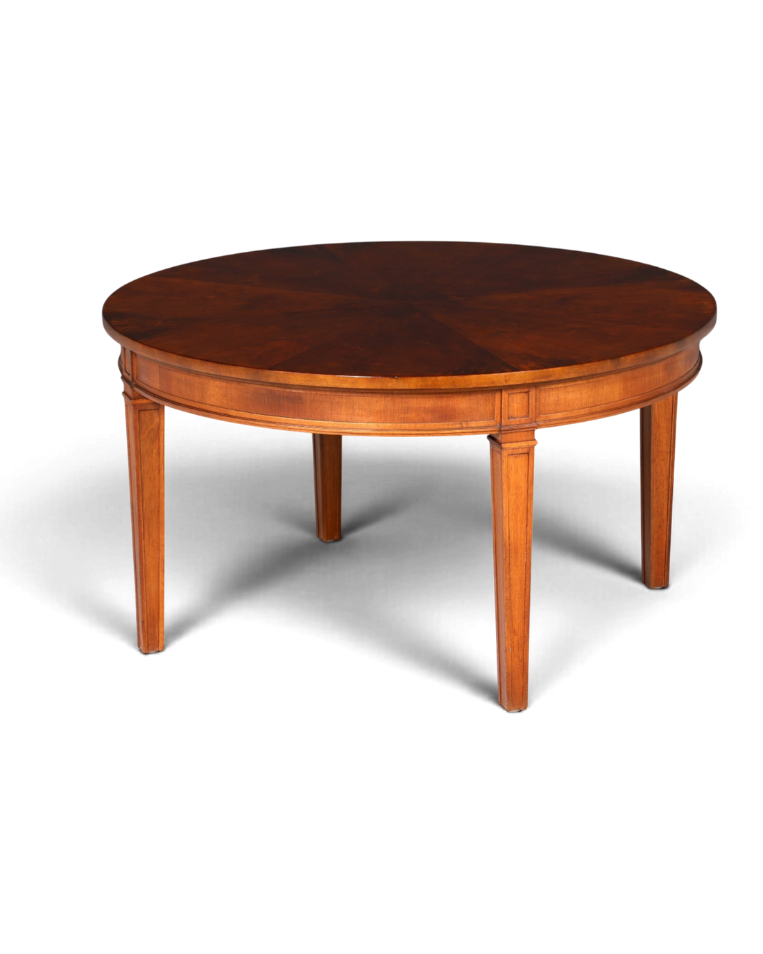 Hauptstadt Möblerei runder englischer Couchtisch aus dunklem Holz im Vintage-Stil mit klassischer Verarbeitung