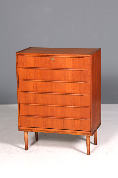 Traumhafte Mid Century Kommode Teak Holz Sideboard Vintage Schubladen Kommode