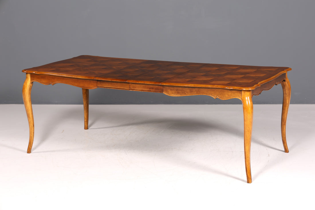 F988 Finish cm Wunderschöner Chippendale Tisch ausziehbarer Esstisch Küchentisch Barock Stil Esszimmer Tisch Konferenztisch