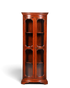 Hauptstadt Möblerei Selva Eckvitrine aus massivem Holz im antiken Stil mit Glasfront und eleganter Patina