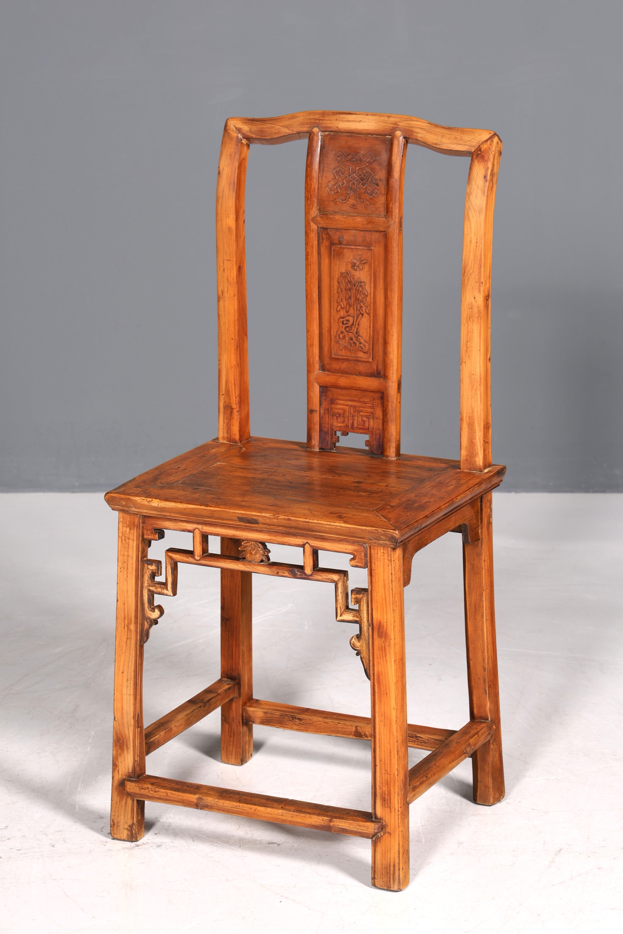 Wunderschöner Chinesischer Stuhl China Ming Stil Qing Dynastie Holzstuhl Antik Asiatischer Sekretär Stuhl