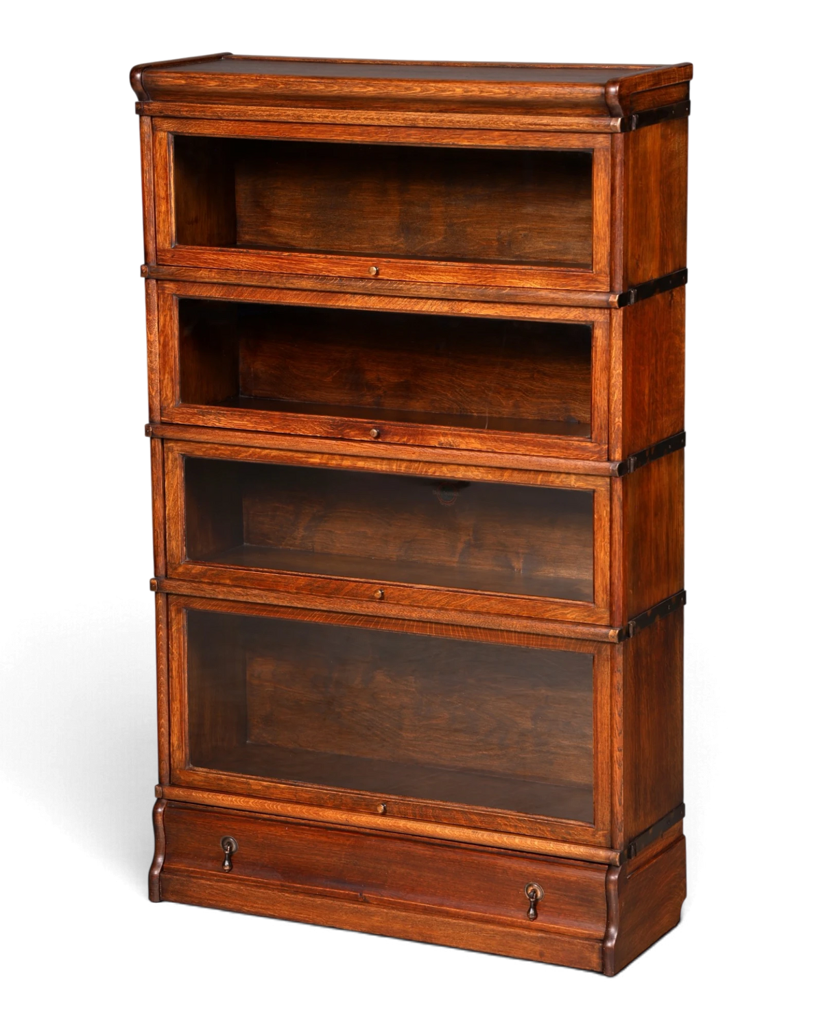 Elegantes Original Globe Wernicke Bücherregal 5 Module Vitrine Modulregal Englisch Bibliothek Echt Holz