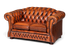 Stilvolles Original Chesterfield Sofa 2-Sitzer Couch Echt Leder Englisch Polstersofa