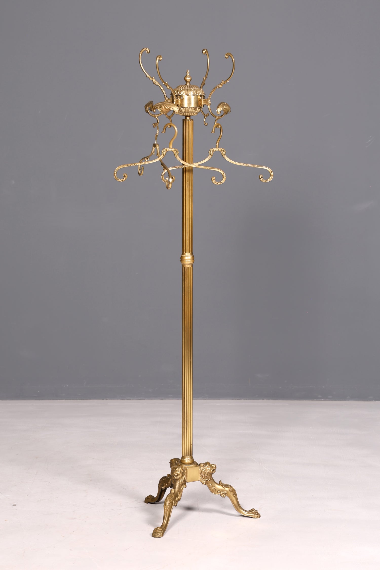 Prunkvoller Jugendstil Messing Garderobenständer Kleiderhaken Antik Flur Kleiderständer