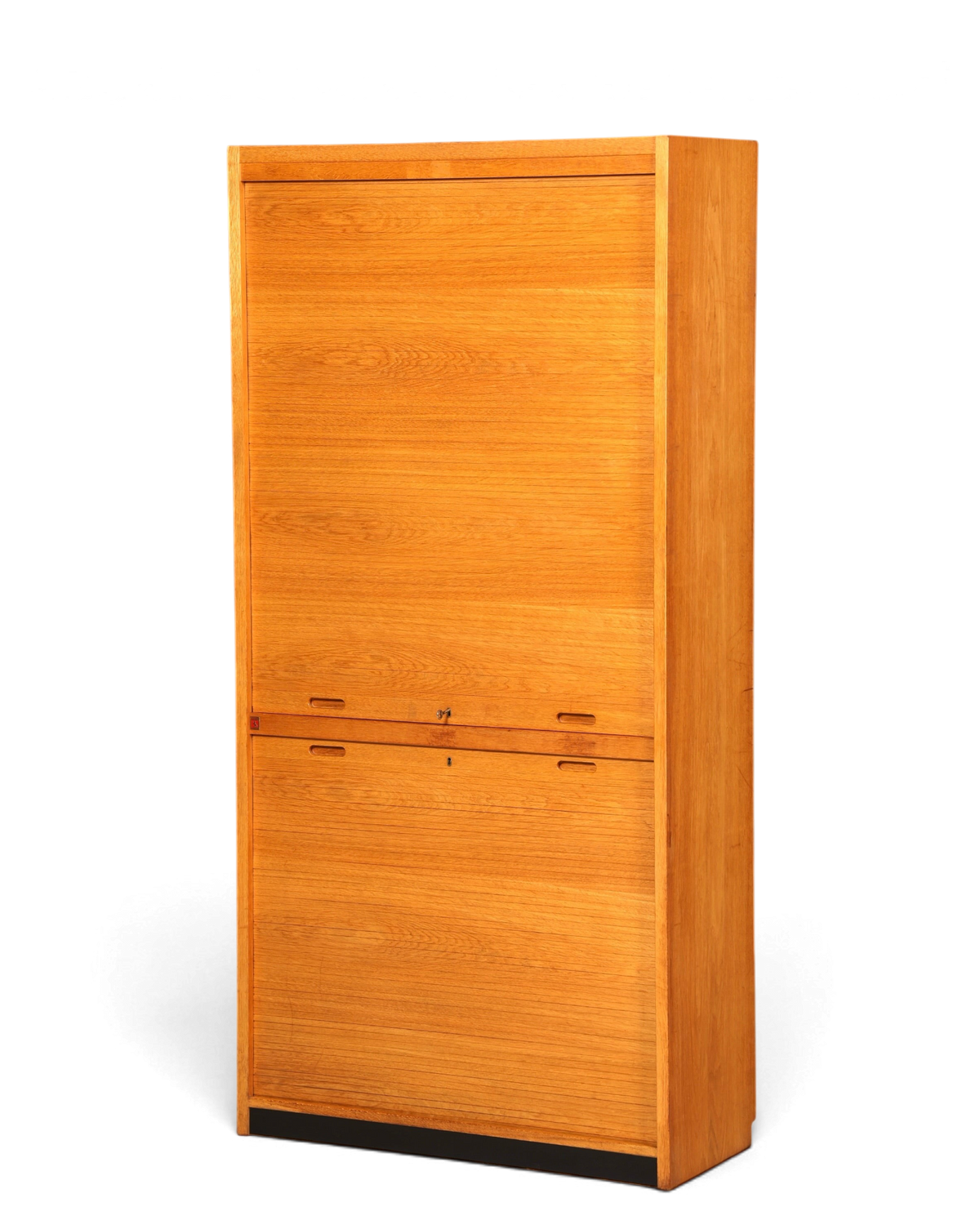 Schlichter Mid Century Rollladenschrank Bauhaus Vintage Apothekerschrank Art Deco Büro Aktenschrank