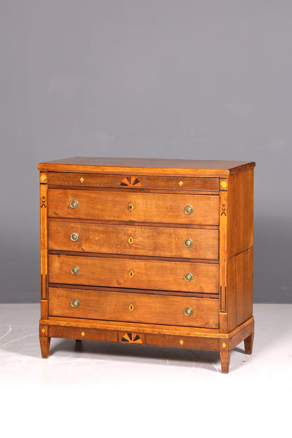 Wunderschöne Louis Seize Kommode Echt Holz Eiche Schubladenkommode Barock Intarsien Antik