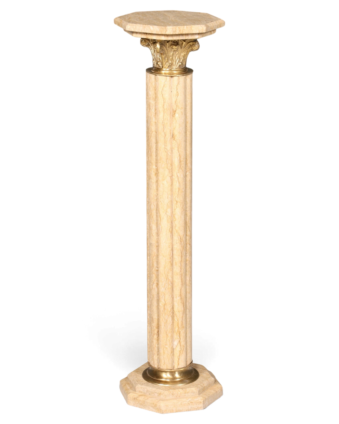 Wunderschöne Barock Stil Säule Louis XV Marmor Blumensäule Naturstein Beige Sockel Ablage 1 von 2