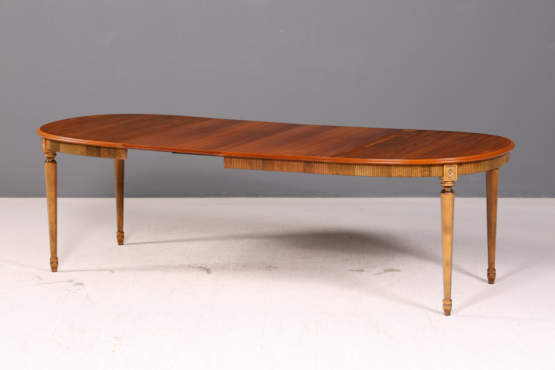 Stylish Gustavian-style table, extendable dining table, kitchen table, dining room