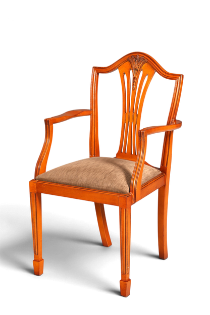 Edler Englischer Stuhl im Hepplewithe Stil Englisch Armlehnstuhl Dining Chair Küchenstuhl Sekretär Stuhl 2 von 2