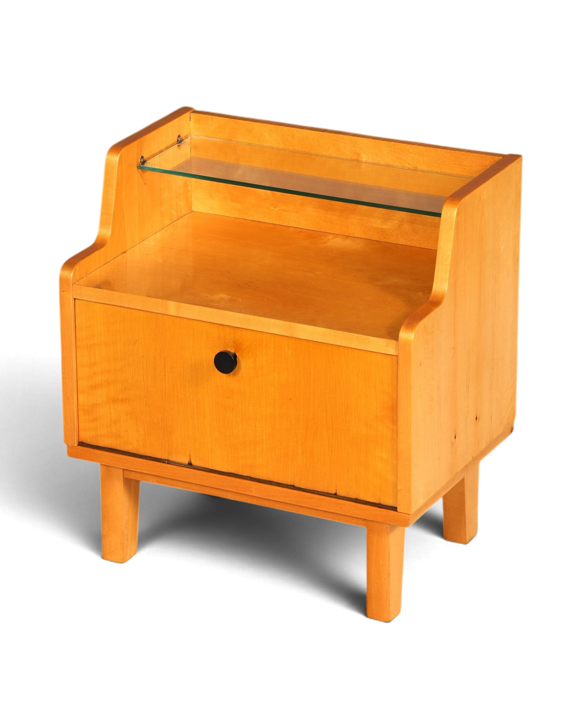 Mid Century Kommode Vintage Klappschränkchen Danish Design Nachttisch 2 – Hauptstadt Möblerei Berlin
