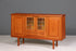 Traumhaftes Mid Century Sideboard Danish Design Vitrine Kommode Made in Norway Nussbaum Schrank Highboard