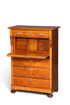 Hauptstadt Möblerei Gründerzeit Sekretär aus massivem Holz mit aufklappbarer Schreibfläche und Schubladen um 1880