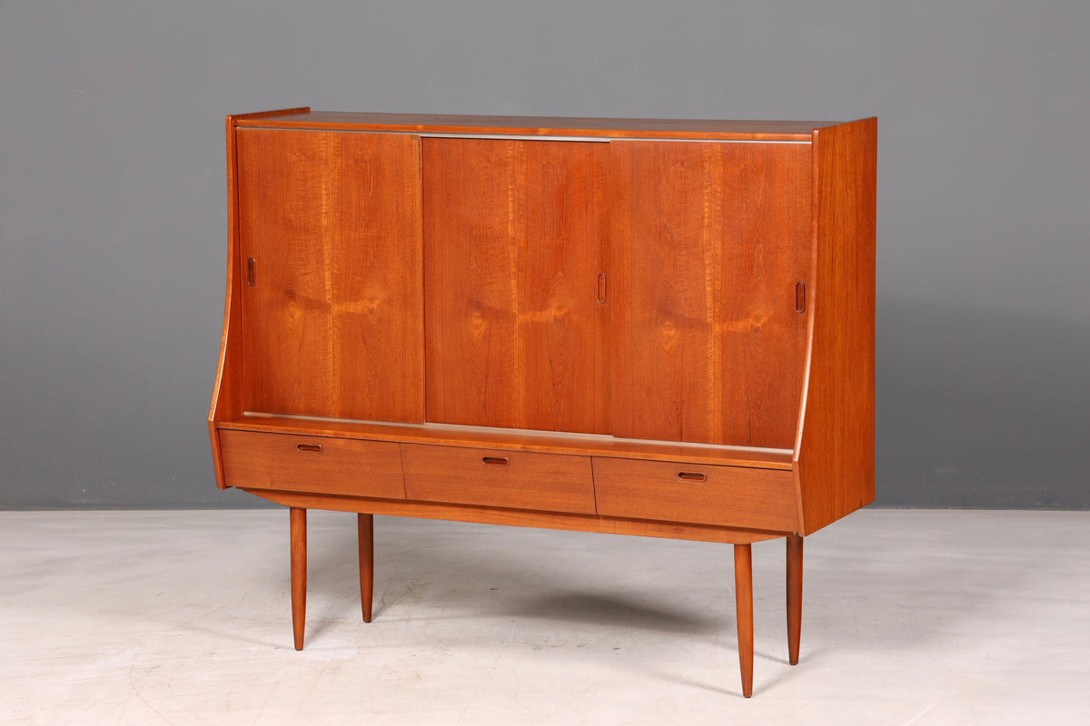 Traumhaftes Mid Century Sideboard Teak Highboard Schrank Vintage Danish Design Kommode