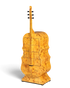 Traumhafte Art Deco Stil Kommode in Kontrabass Form Birke Vertiko Schubladenkommode Gitarren Kommode