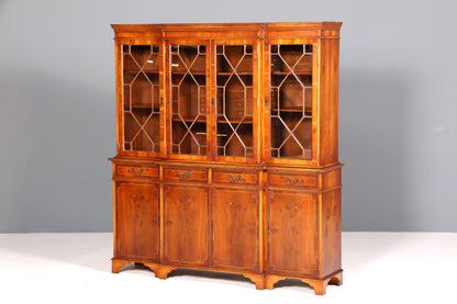 Wunderschöne Englische Vitrine Bibliothek Eibe Bücherschrank UK Buffet Schrank 60s Jahre