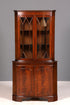 Wunderschöne Englische Eckvitrine Mahagoni Antik 60s echt Holz Schrank Eckschrank Glasvitrine