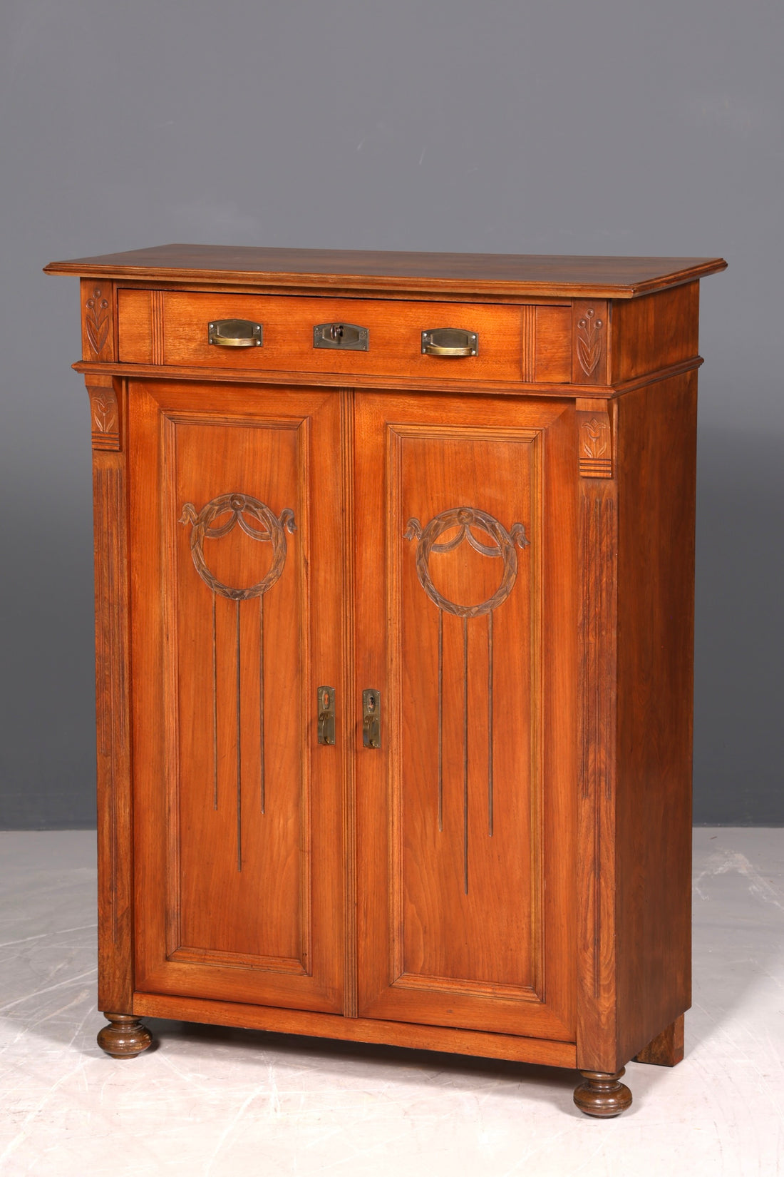 Wunderschönes Jugendstil Vertiko Gründerzeit Schrank Antik Highboard Kommode