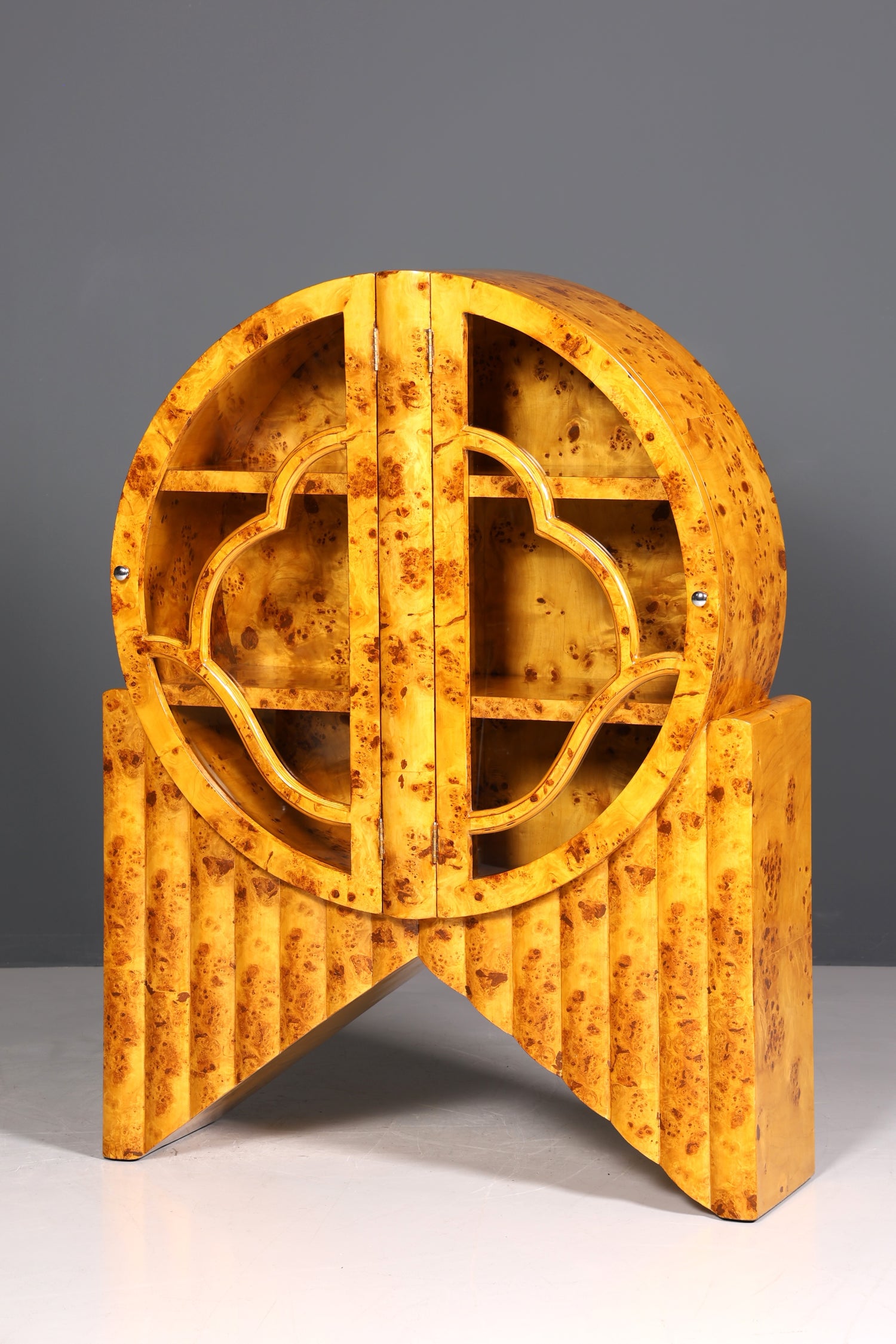 Beeindruckende Art Deco Design Vitrine Bücherregal Kult Regal Bookshelf Buchablage Regal Glasschrank