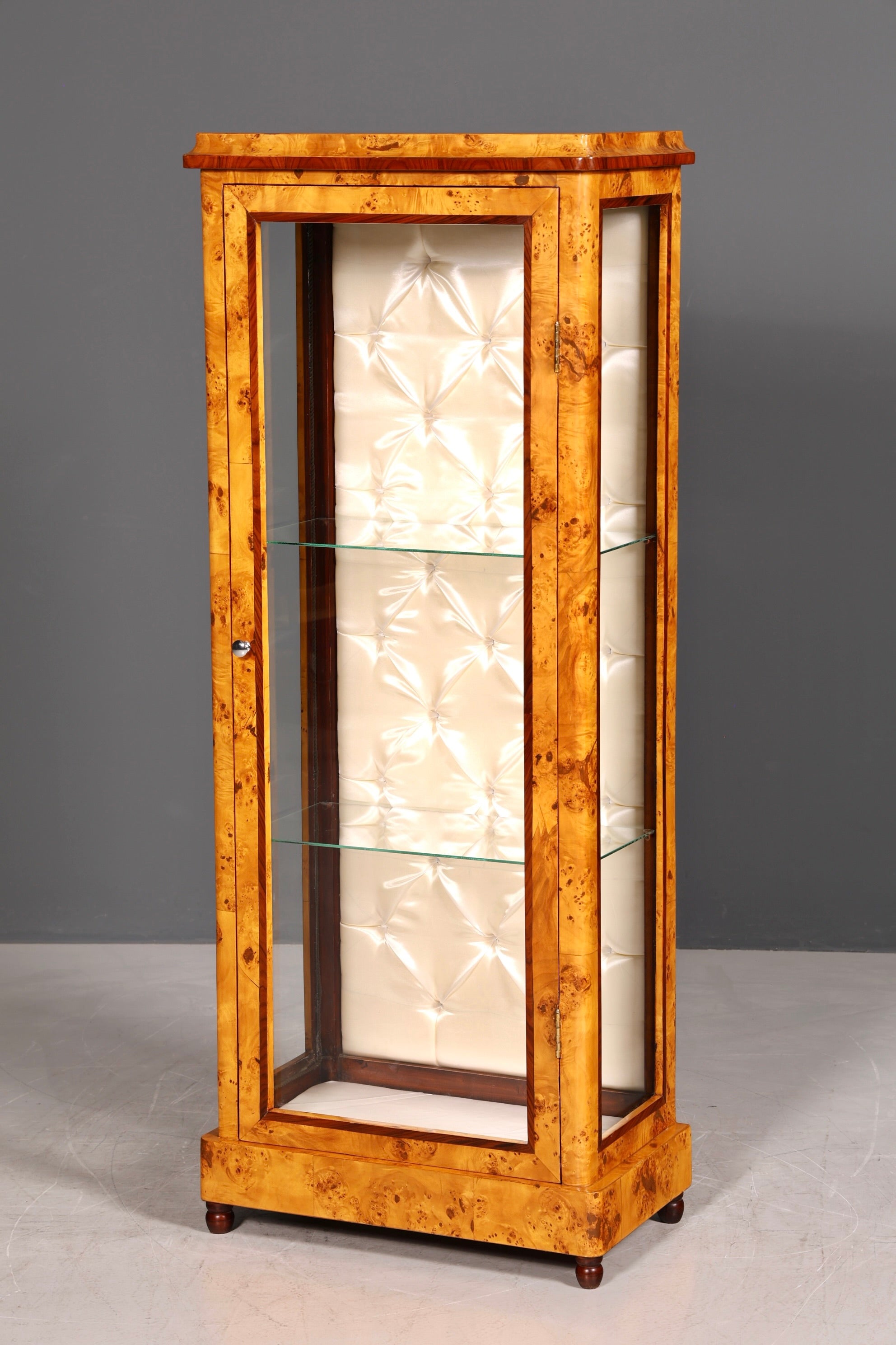 Beeindruckende Art Deco Design Vitrine Bücherregal Biedermeier Kult Regal Bookshelf Regal Glasschrank