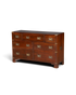 Hauptstadt Möblerei Sideboard im Military Chest Stil aus dunklem Echtholz mit Messingbeschlägen und Schubladen