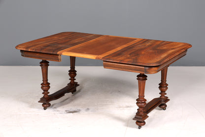 E904 Finish Traumhafter Gründerzeit Tisch ausziehbarer Esstisch Nussbaum Antik Küchentisch