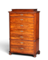 Wunderschöne Louis Philippe Chiffoniere um 1880 Gründerzeit Nussbaum Vertiko Schrank Semainier