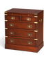 Hauptstadt Möblerei maritime Military Chest Kommode aus massivem Holz mit Messingbeschlägen im englischen Stil