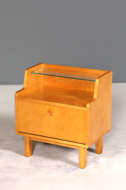 Schlichte Mid Century Kommode Vintage Klappschränkchen Danish Design Nachttisch 1 von 2