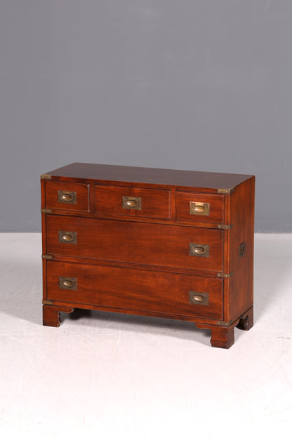 Traumhafte Maritime Kommode Englisch Military Chest Schiffskommode Antik Schrank Sideboard Wäschekommode Kolonialstil