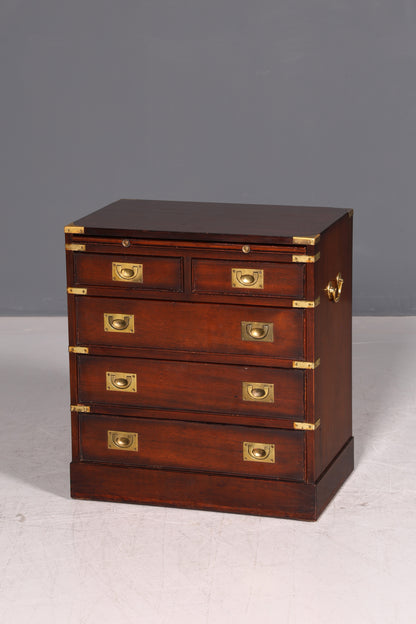 Traumhafte Maritime Kommode Englisch Military Chest Schiffskommode Antik Schrank Beistellschrank Kolonialstil
