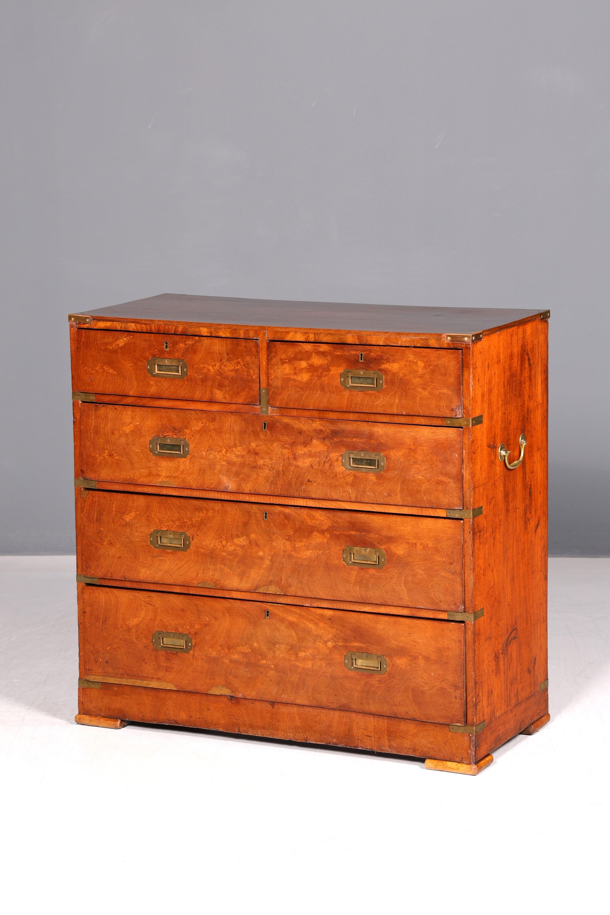 Wunderschöne Maritime Kommode Englisch Military Chest Schrank Schubladenkommode Wäschekommode Antik