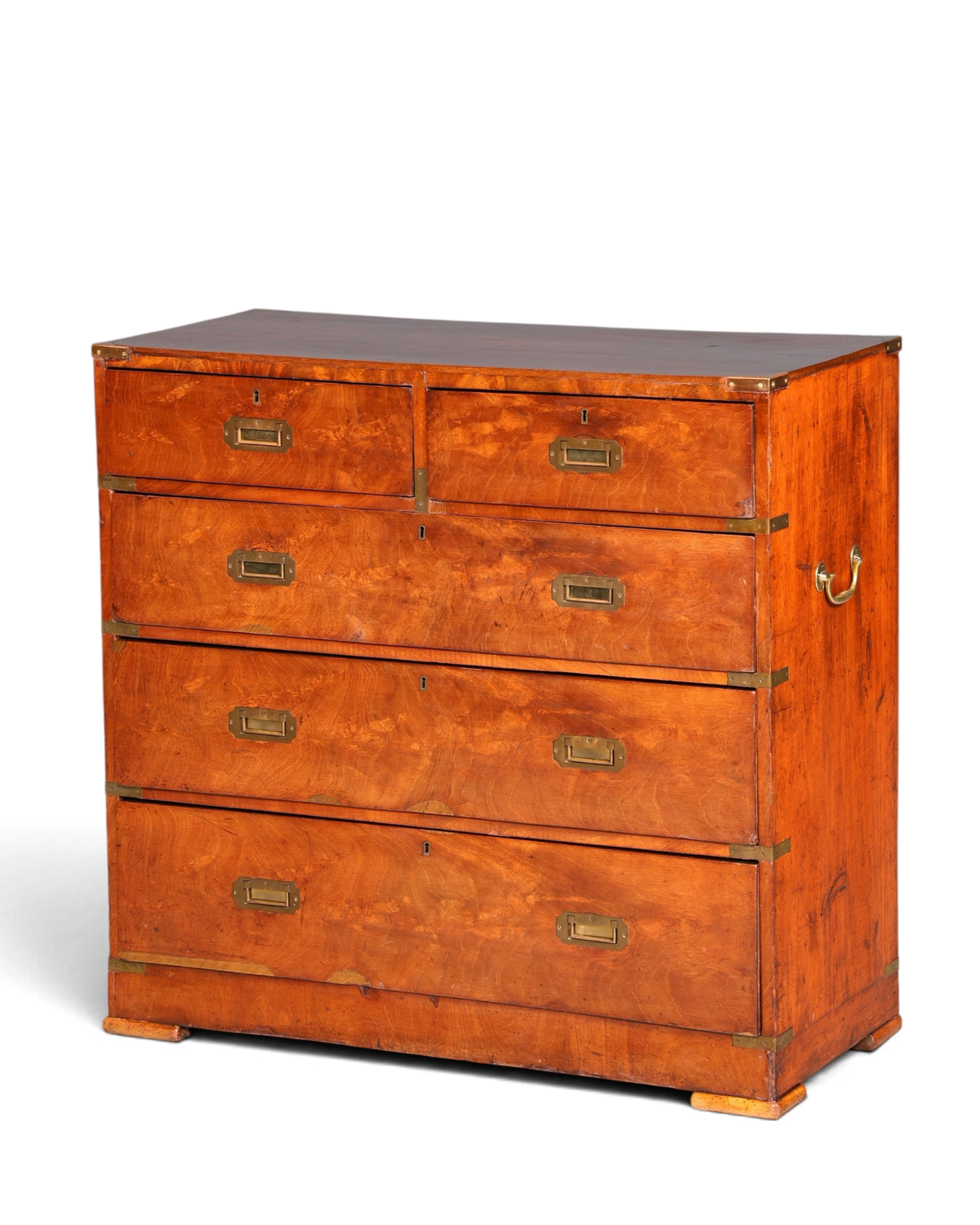 Hauptstadt Möblerei maritime Military Chest Kommode aus massivem Holz mit Messingbeschlägen im englischen Stil