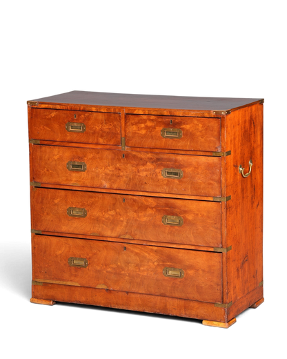 Hauptstadt Möblerei maritime Military Chest Kommode aus massivem Holz mit Messingbeschlägen im englischen Stil