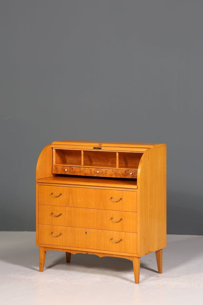 Stilvoller Mid Century Rollladen Sekretär Danish Design echt Holz Rollladen Kommode