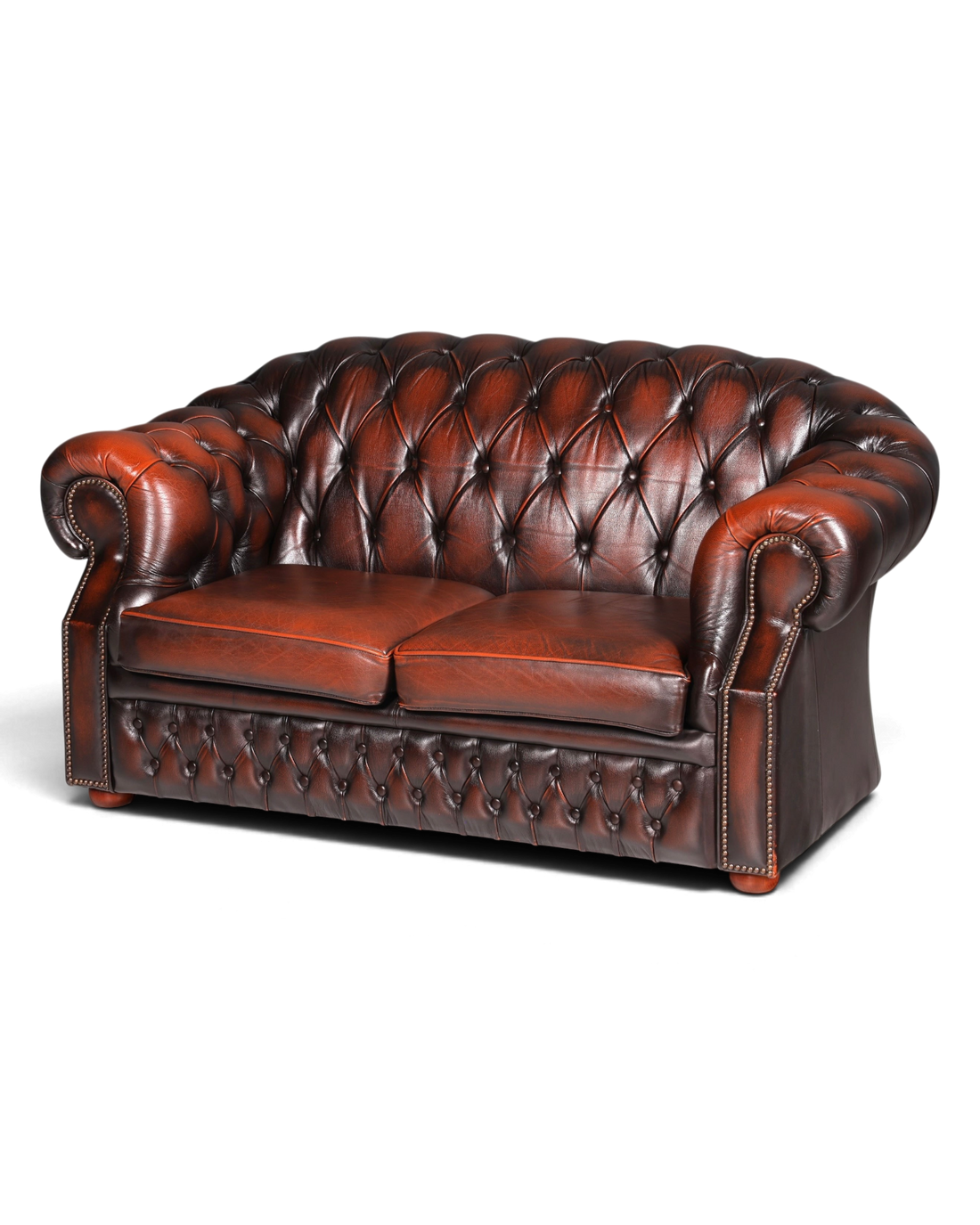 Wunderschönes Original Chesterfield Centurion 2-Sitzer Couch Englisches echt Leder Sofa UK