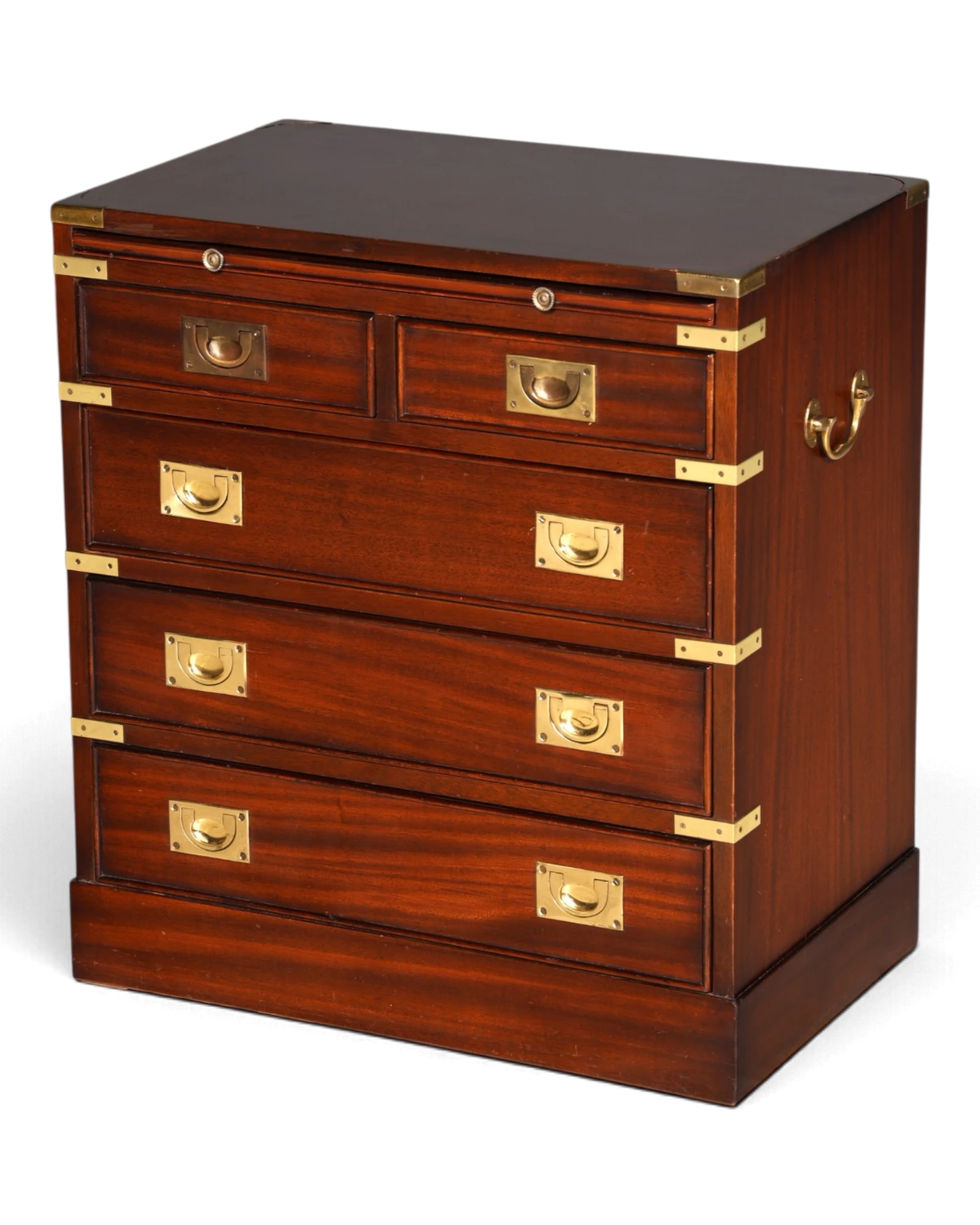 Traumhafte Maritime Kommode Mahagoni Military Chest Englisch Schiffskommode mit Schreibauszug Kolonialstil
