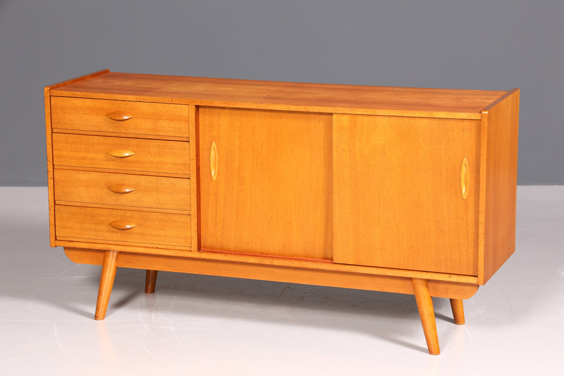 Traumhaftes Mid Century Sideboard Vintage Schrank Schiebetür Kommode TV Schrank 60s