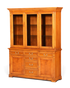 Hauptstadt Möblerei Selva Villa Borghese XXL Vitrine aus massivem Holz mit Glasfront und Innenbeleuchtung im Antik-Stil