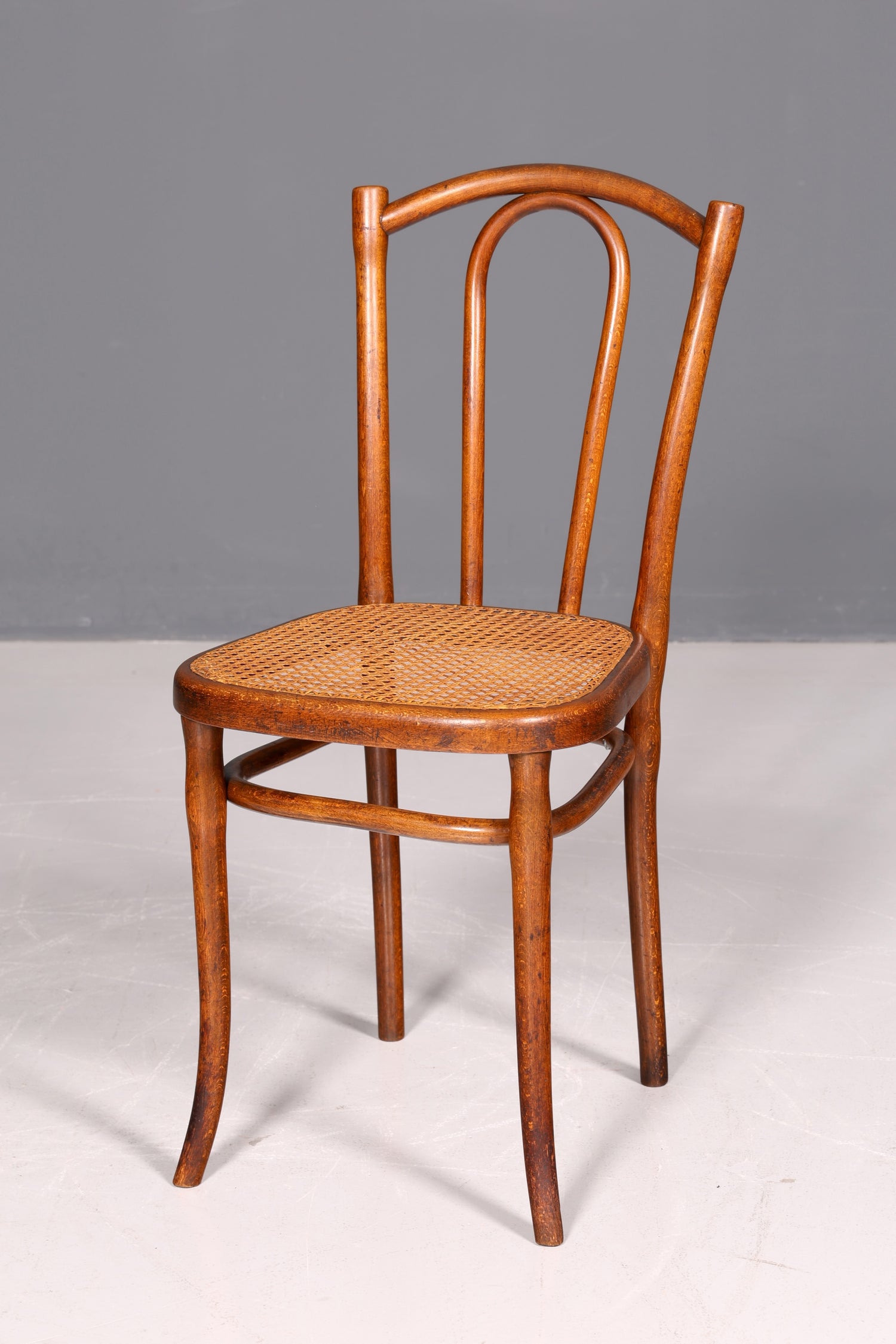 Edler Original Thonet Stuhl Wiener Geflecht Korbgeflecht Bugholz Kaffeehausstuhl Sekretär Stuhl Antik Vintage