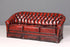 Wunderschönes Original Chesterfield Sofa 3- Sitzer echt Leder Englisch Oxblood Couch