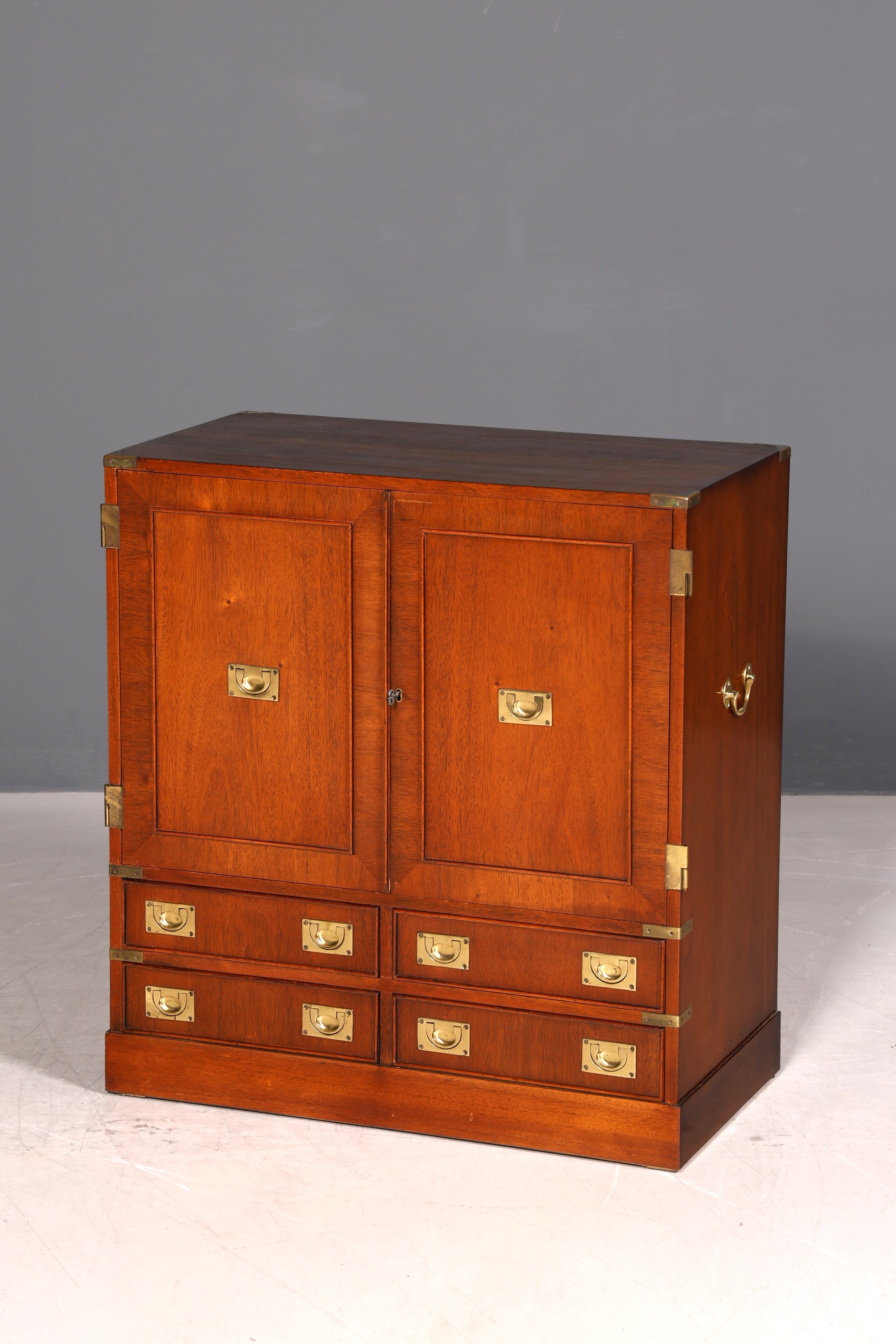 Wunderschöne Maritime Kommode Englisch Vertiko Military Chest Antik Schrank Hifi Schrank