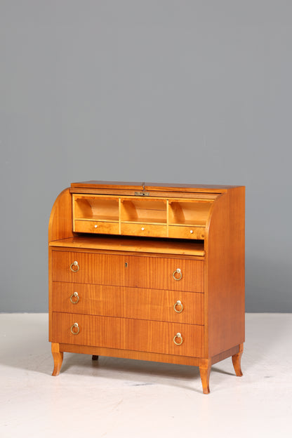 Traumhafter Mid Century Rollladen Sekretär echt Holz Büro Schrank Retro Schreibkommode