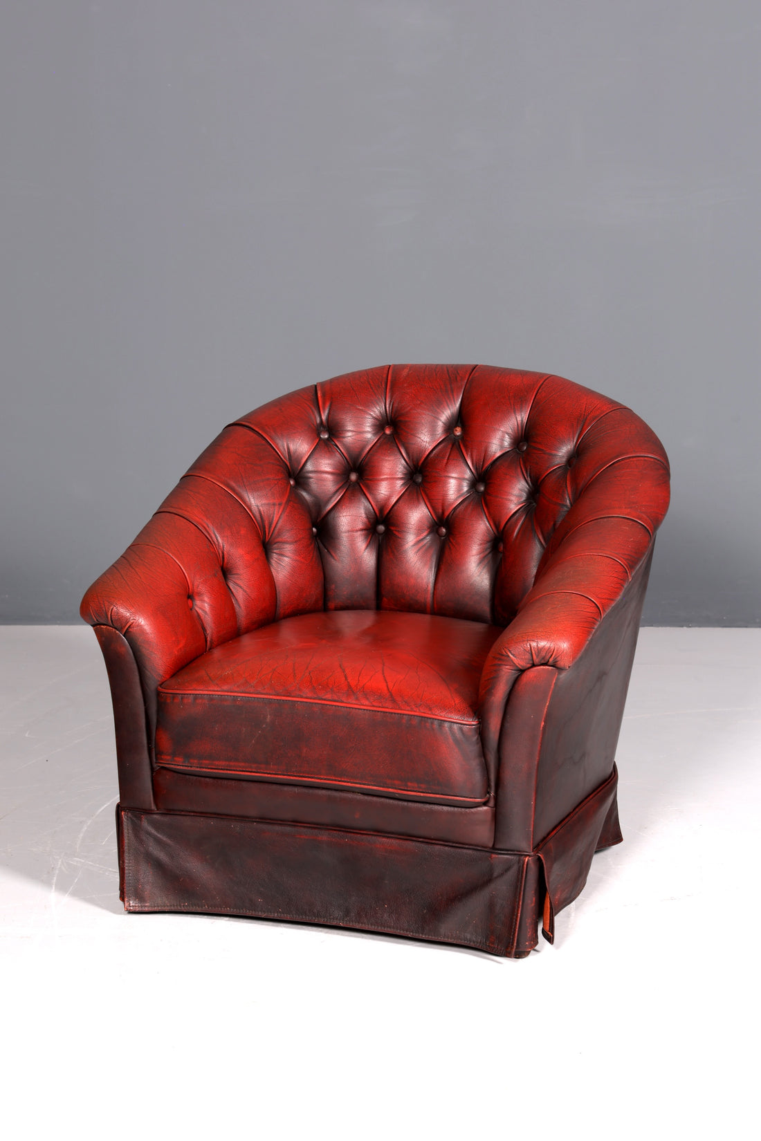 F845 Finish Stilvoller Original Chesterfield Sessel Englischer Armlehnsessel Englisch Herrensessel