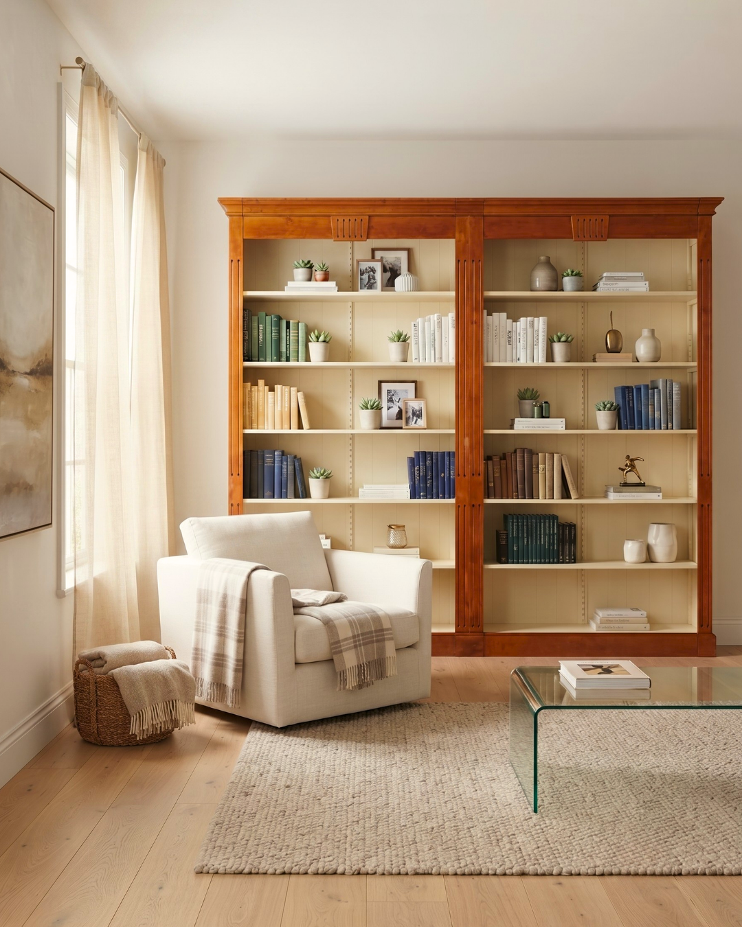 Wunderschönes Original Grange XXL Bücherregal Antik Regal französiches Bookshelf Frankreich Buchablage 60s