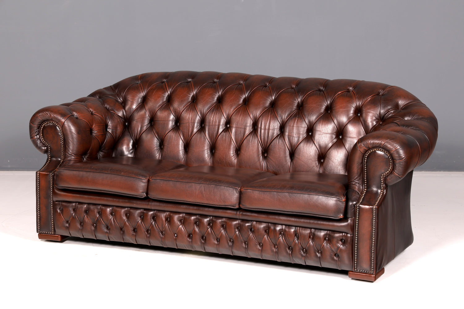 Wunderschönes Original Chesterfield Centurion Sofa 3-Sitzer Echt Leder Couch Englisch Ledersofa Vintage