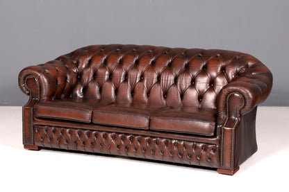 Wunderschönes Original Chesterfield Centurion Sofa 3-Sitzer Echt Leder Couch Englisch Ledersofa Vintage