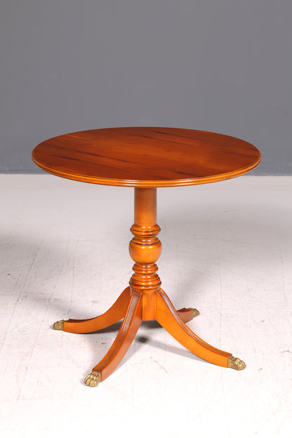 Traumhafter Englischer Beistelltisch Ablagetisch 60s Regency Maritim Echt Holz Rund Vintage Tisch