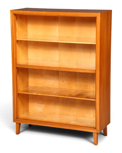 Hauptstadt Möblerei Mid Century Regal aus Holz mit höhenverstellbaren Einlegeböden und schöner Maserung